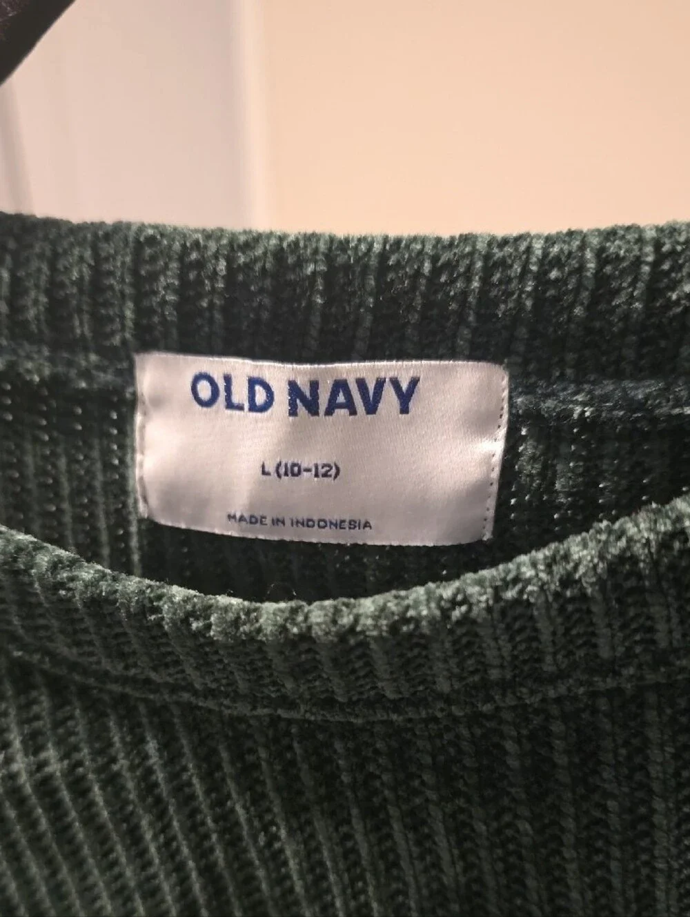 Girls Dark Green Crewneck Sweater